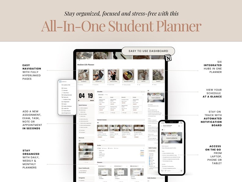 All In One Student Planner