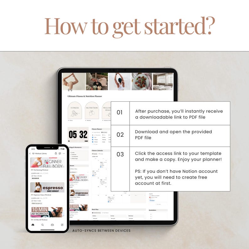 Fitness planner dashboard
