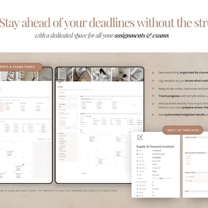 Assignment Tracker and Exam Tracker Template