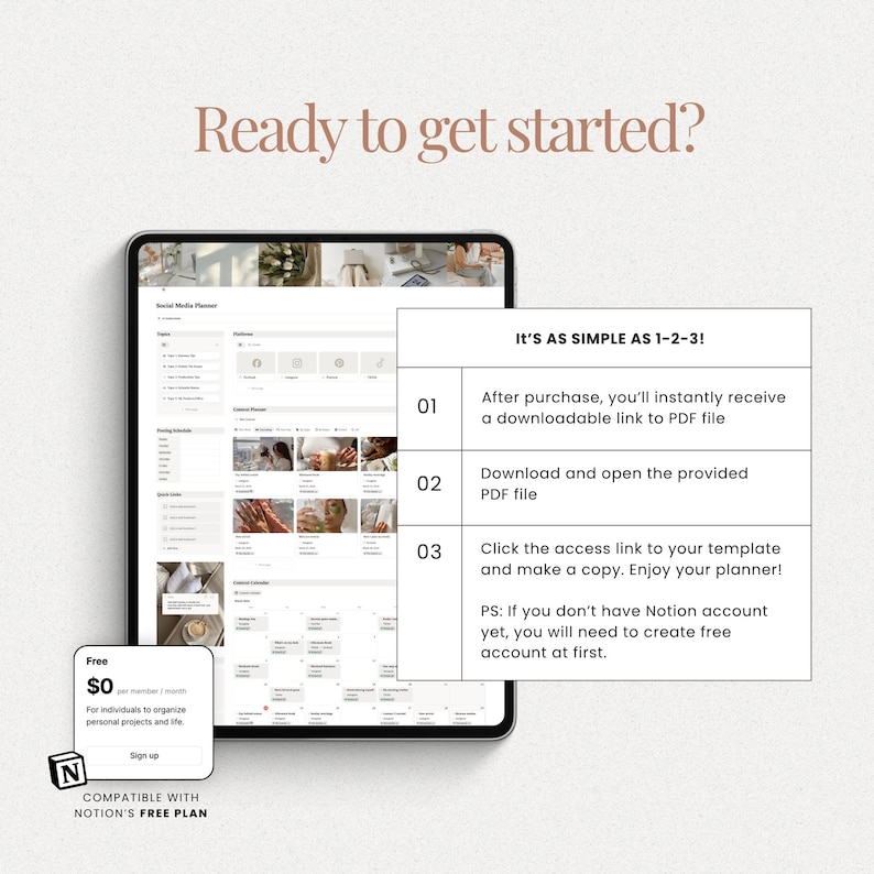 Aesthetic notion template