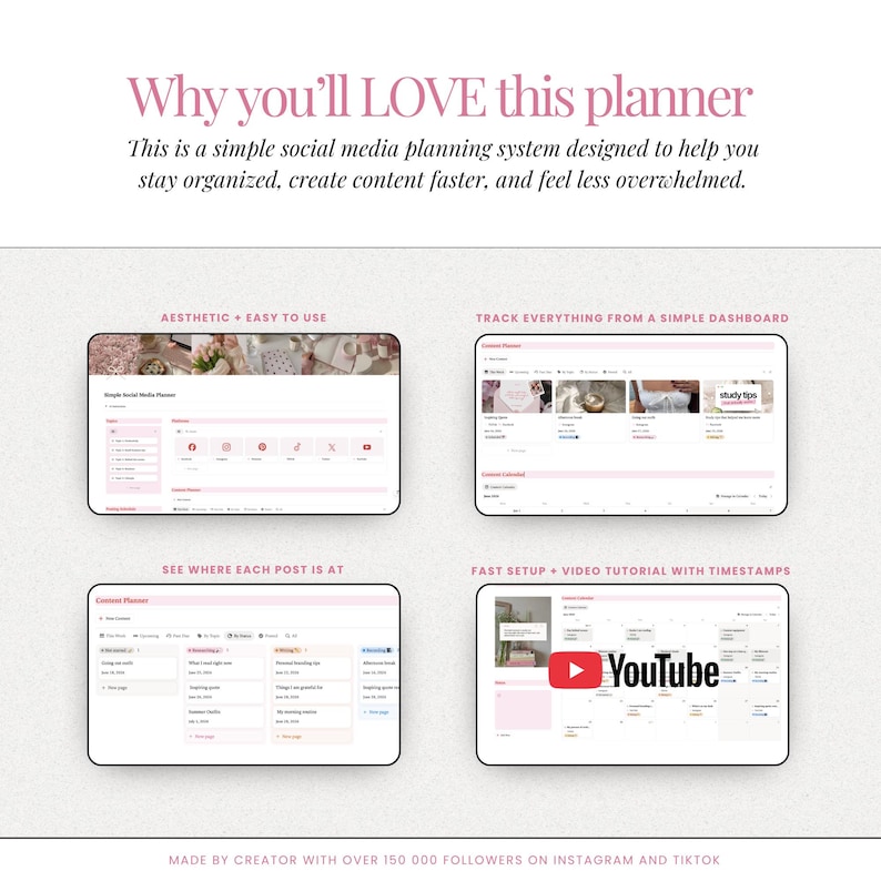 Aesthetic Notion Content Planner