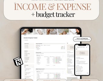 Notion Budget Template Finance Tracker Notion Template Income and Expense Tracker Monthly Budget Bill Tracker Financial Planner