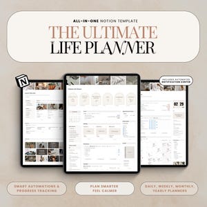 Notion Life Planner Ultimate Life Planner Notion Template All In One Notion Dashboard 2026 Digital Life Planner Aesthetic Notion Template