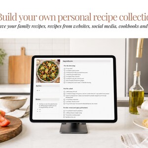 Digital recipe cards
