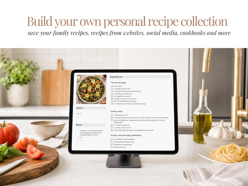Digital recipe cards