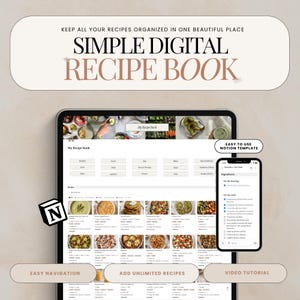 Notion digital recipe book