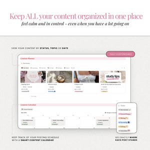 Coquette Social Media Planner