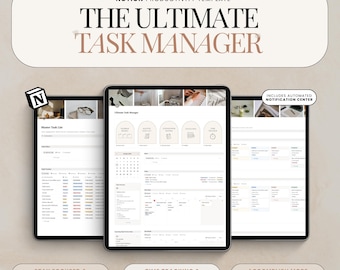 Task Tracker Notion Productivity Planner Task Management Notion Template Time Tracker Eisenhower Matrix Work Planner Business Planner