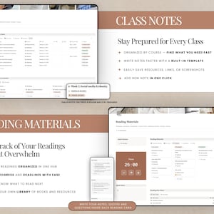 Notion School Planner - Notes and Reading Materials