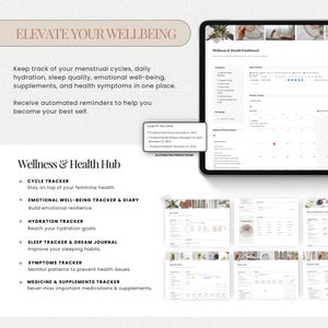 Wellness tracker notion template