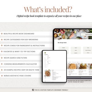 recipe template instant download