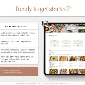 cook book template for Notion