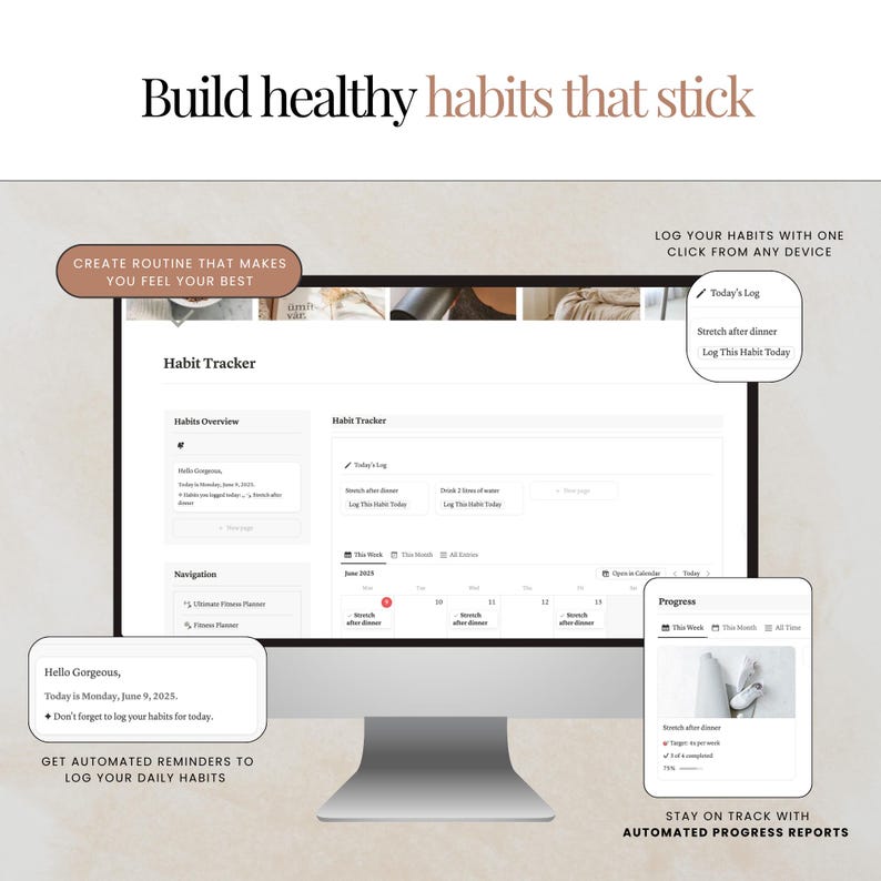 Habit tracker Notion template