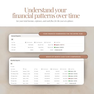 income and expenses notion template