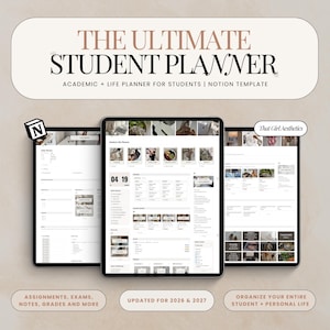 Student Planner Notion Template