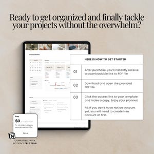 Productivity planner small business notion
