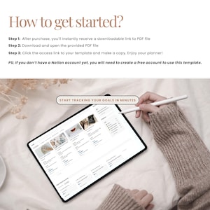 Notion template Goal planner