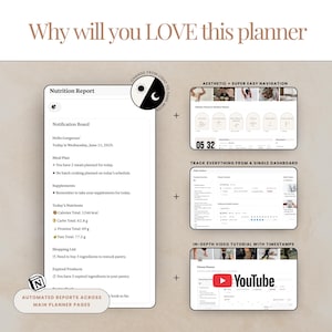 Aesthetic notion template fitness planner