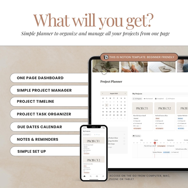 Notion project planner