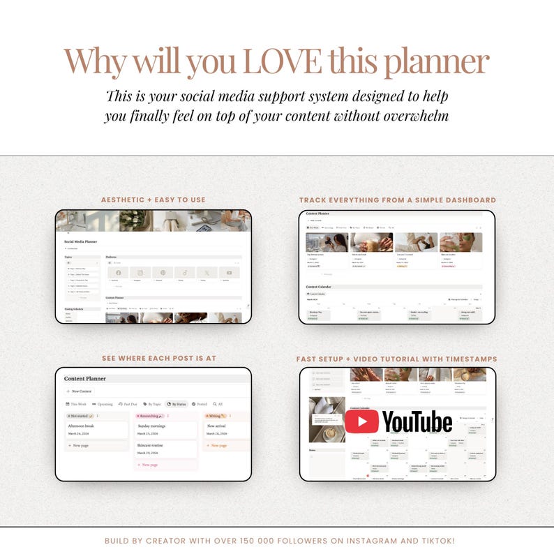 Simple social media marketing planner