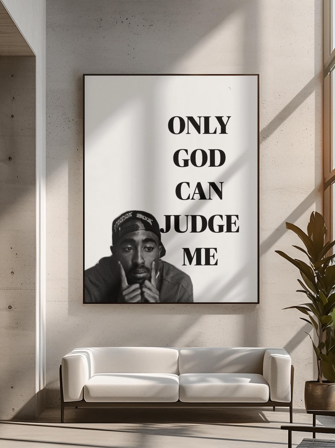 2pac Quote Printable Poster | Black and White Rap Lyrics Print | Hip ...