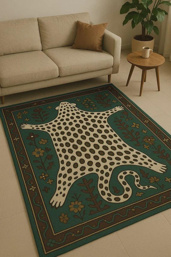 Bohemia Moroccan Style Area Rug - Letifly – Letifly Lights & Decor A Bohemian art carpet with a large area display picture 1