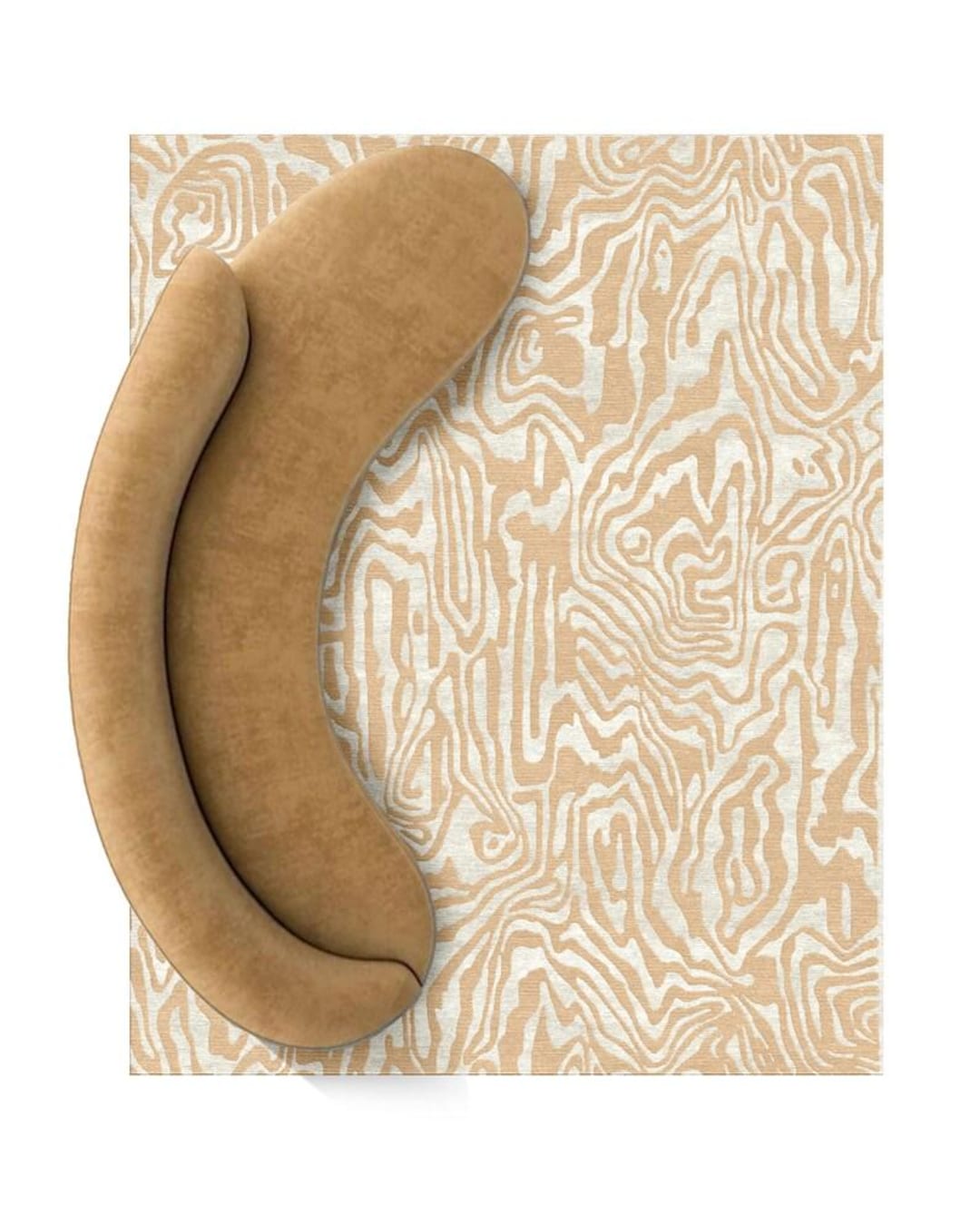 Topography Rug Pattern Hand-tufted New Zealand Wool Rug, Beige Topographic Pattern - Etsy