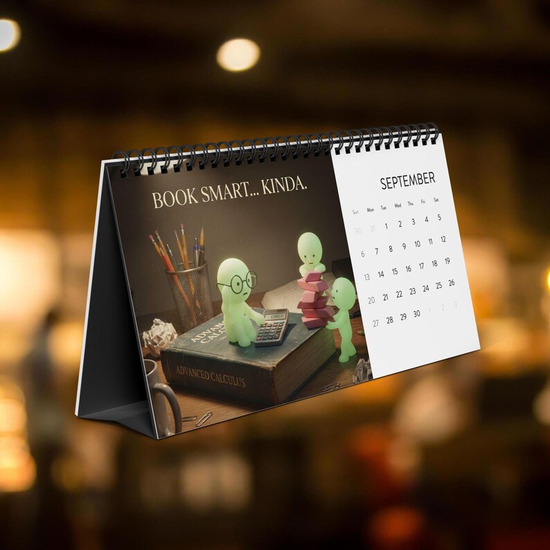 Smiski Inspired 2026 Calendar | Kawaii Aesthetic Mini Figure Art | Monthly Planner Gift image 8