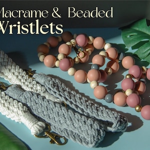 Llavero para teléfono, correa con cuentas para bolso o llaves, accesorio elegante para uso diario, dije moderno para bolso de macramé