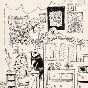 Study Date Poster, in black and white