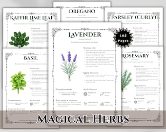Green Witch Herb Pages — Printable Grimoire Templates + 100 Herbs (Printable PDF)