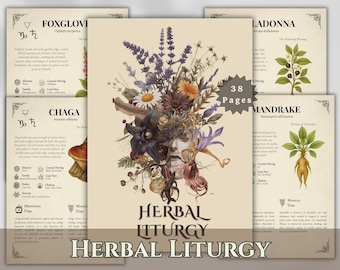 Poisonous Plants Printable Book of Shadows PDF, Baneful Herbs Grimoire Pages