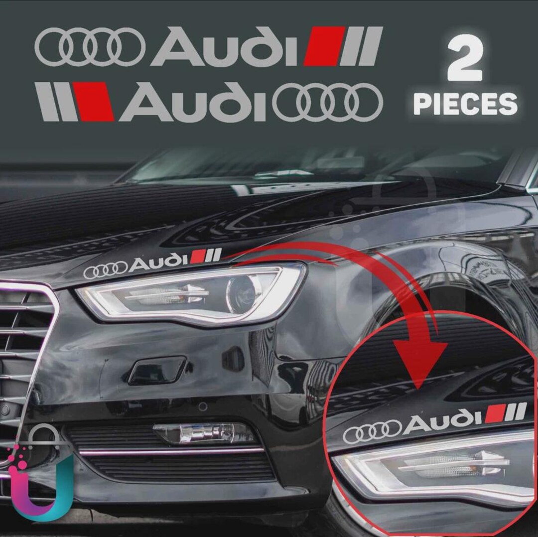Audi S Line Decal Stickers (2x) - 28cm Silver/red Vinyl Graphics - Etsy