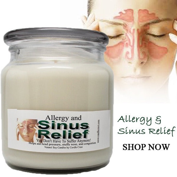 BEST SELLER - Sinus and Allergy Relief Soy Candles - Helps Relieve Cold Symptoms