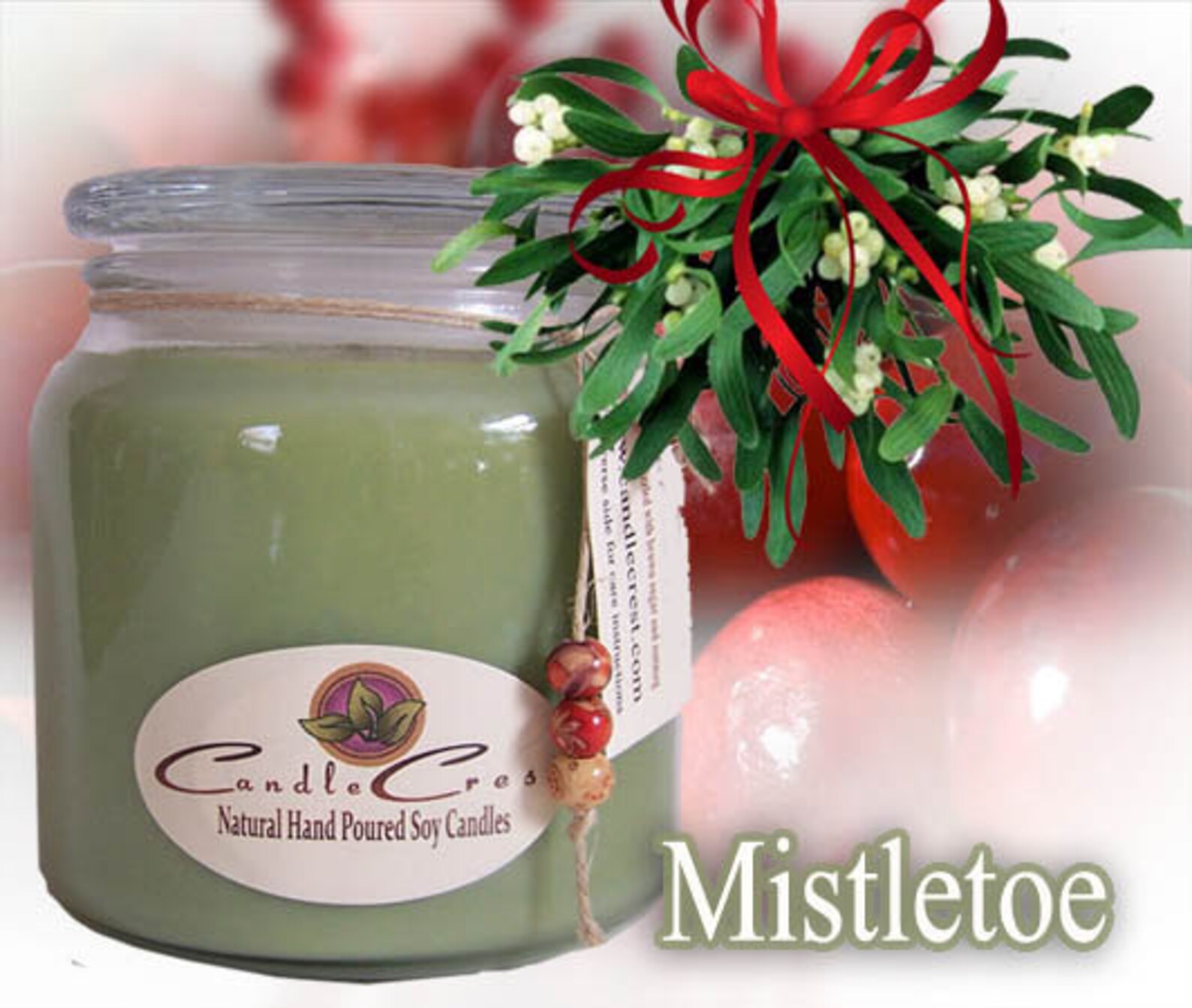 Mistletoe Candles Christmas Scented Soy Candle Fragrance Etsy