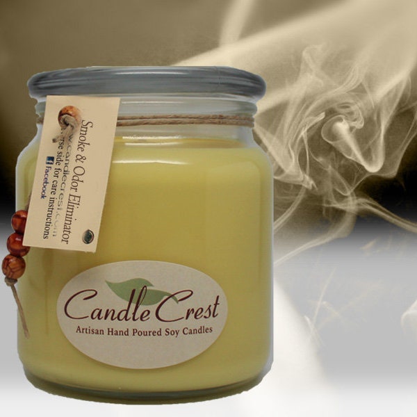 Smoke Eliminator Candles,  Smokers Candle - Odor Remover Natural Soy Candles, Scented Jar Candles