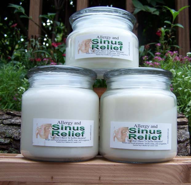 Sinus and Allergy Relief Soy Candles Helps Relieve Cold Etsy