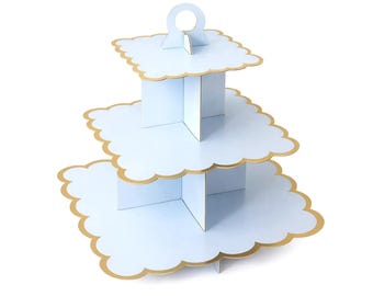 14 Inch 3 Tier Paper Cupcake Stand