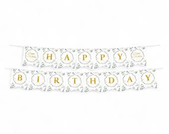 Eukalyptus Happy Birthday Girlande
