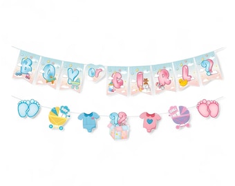 Gender Reveal Papierbanner