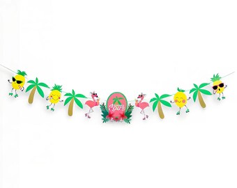 Hawaiianische Ananas Baum Papier Girlande