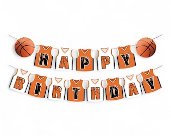 Basketball alles Gute zum Geburtstag Papier Banner