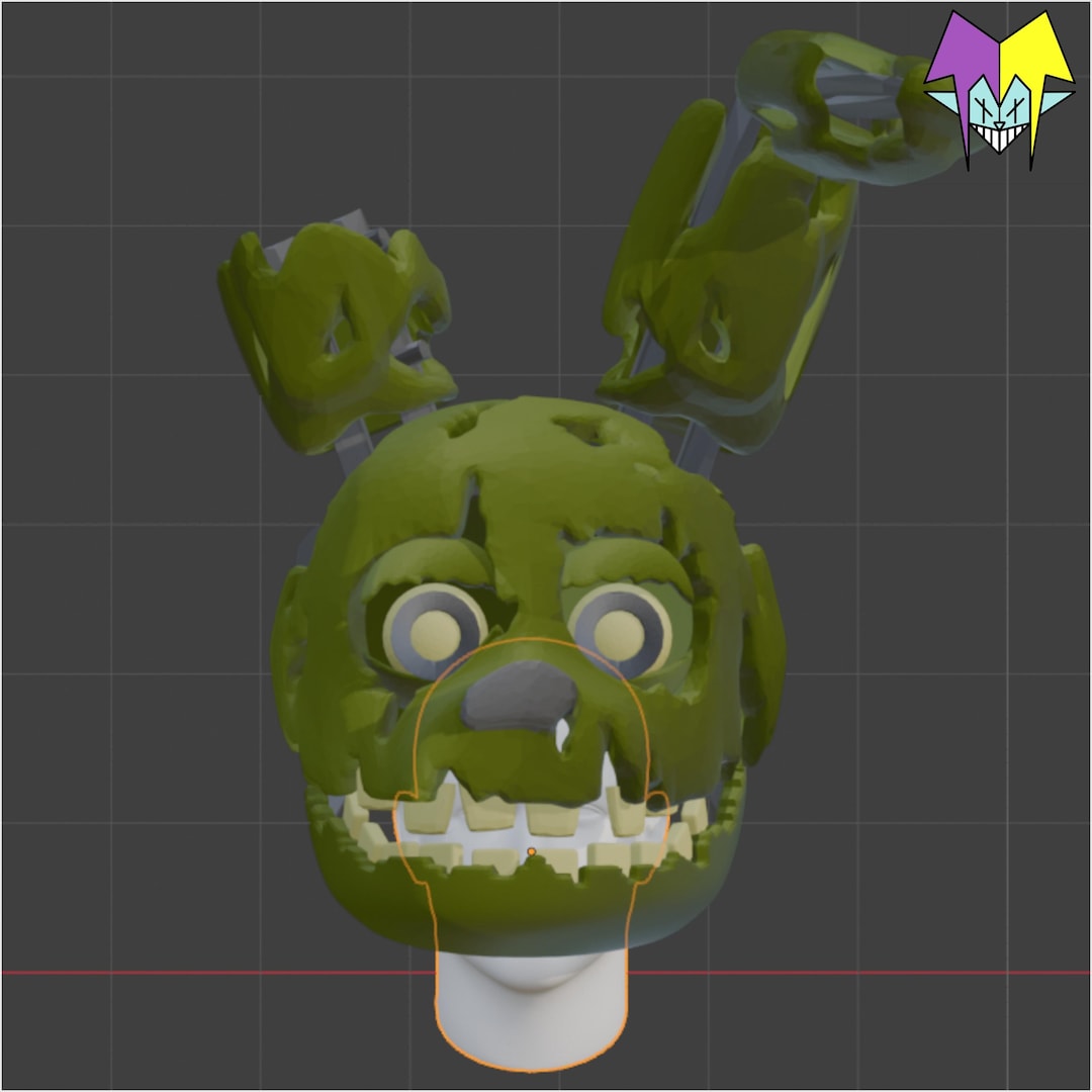Springtrap Full Model FNAF Springtrap 3D MODEL File Cosplay Helmet (DIGITAL) - Etsy