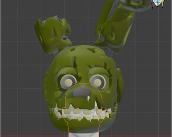 FNAF Springtrap 3D MODEL file cosplay helmet (DIGITAL)