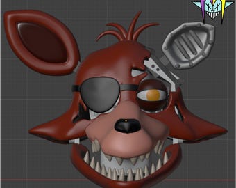 FNAF Withered Foxy 3D MODEL file cosplay helmet (DIGITAL)