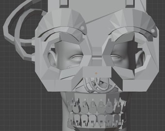 FNAF Ruin Mimic 3D MODEL file cosplay mask (DIGITAL)