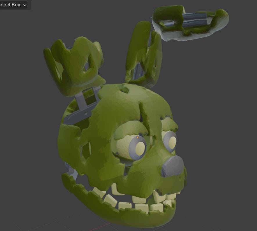 Springtrap Full Model FNAF Springtrap 3D MODEL File Cosplay Helmet (DIGITAL) - Etsy