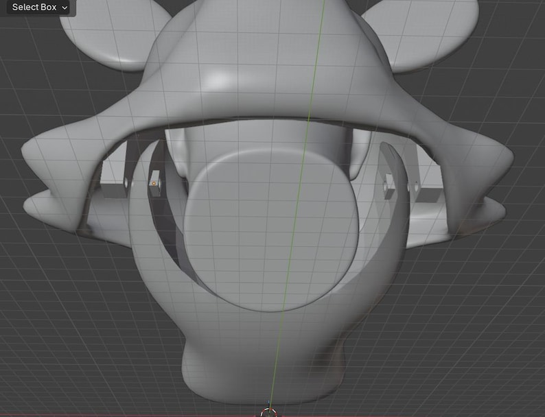 May include: A 3D-rendered, gray, abstract sculpture with rounded shapes and a grid background. The sculpture has a symmetrical design with curved elements and a central circular form. The image is a digital rendering.
