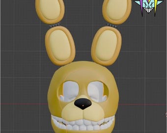 FNAF SpringBonnie 3D MODEL file cosplay helmet (DIGITAL)