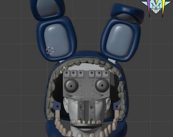 FNAF Withered Bonnie 3D MODEL file cosplay helmet (DIGITAL)